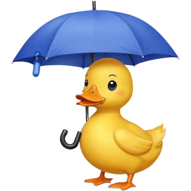 duck with umbrella emoji