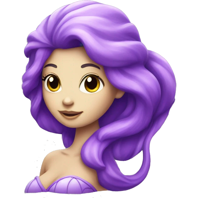 mermaid with purple tail pale emoji