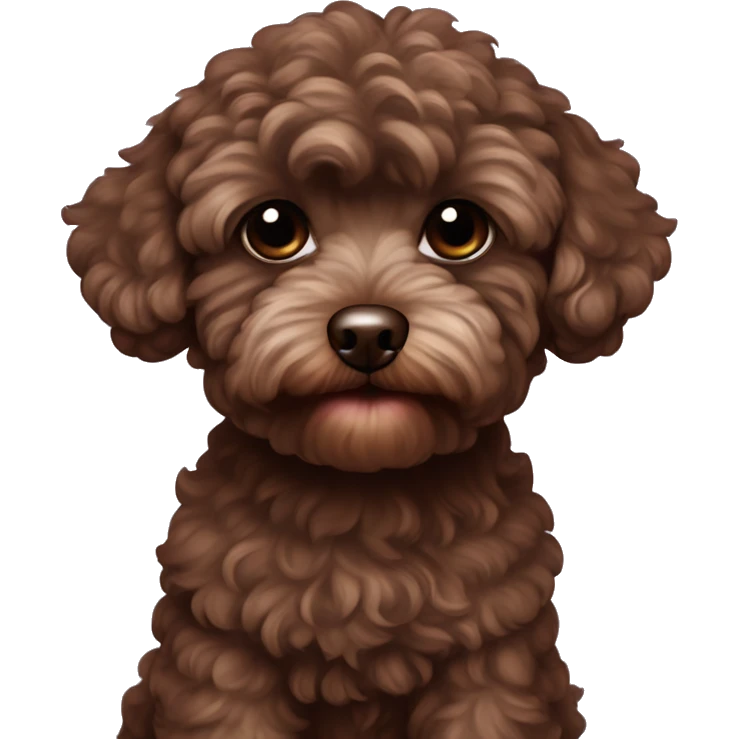 chocolate color maltipoo emoji