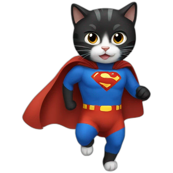 Cat Superman emoji