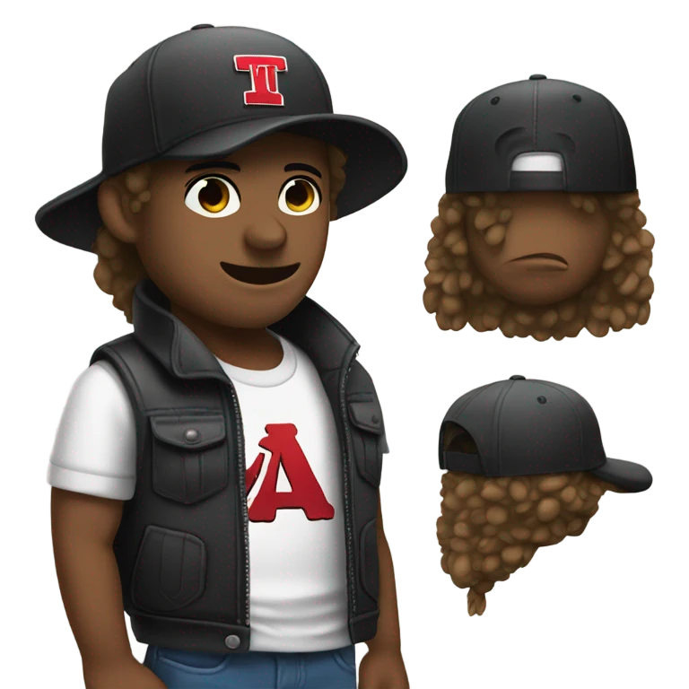 Toro negro con gorra emoji