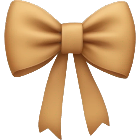 Tan bow emoji