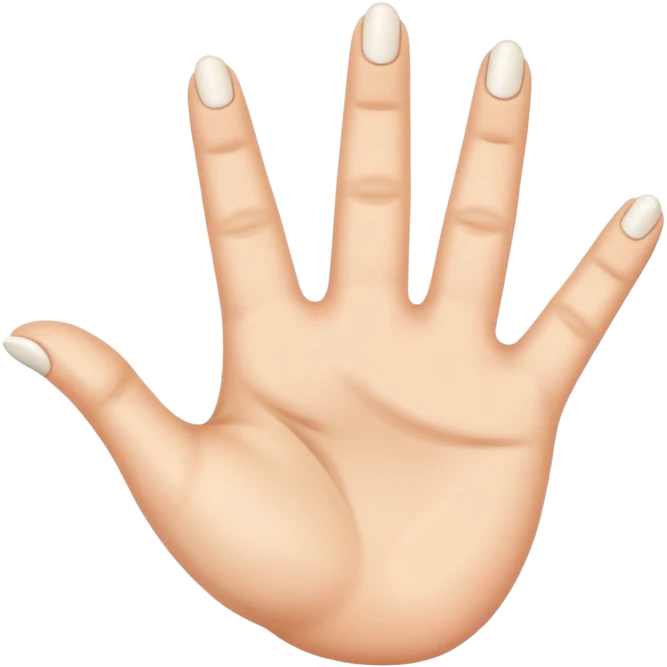 subtle emoji of a hand making a V shape with fingers, hinting at fingering, no explicit content, apple emoji style emoji