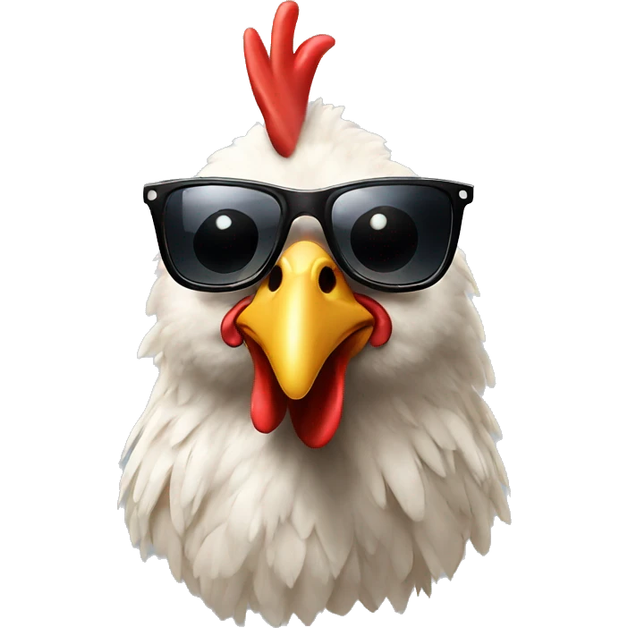 chicken wearing sunglasses  emoji