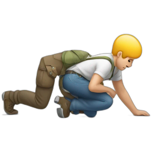 man-crawling-into-iphone emoji