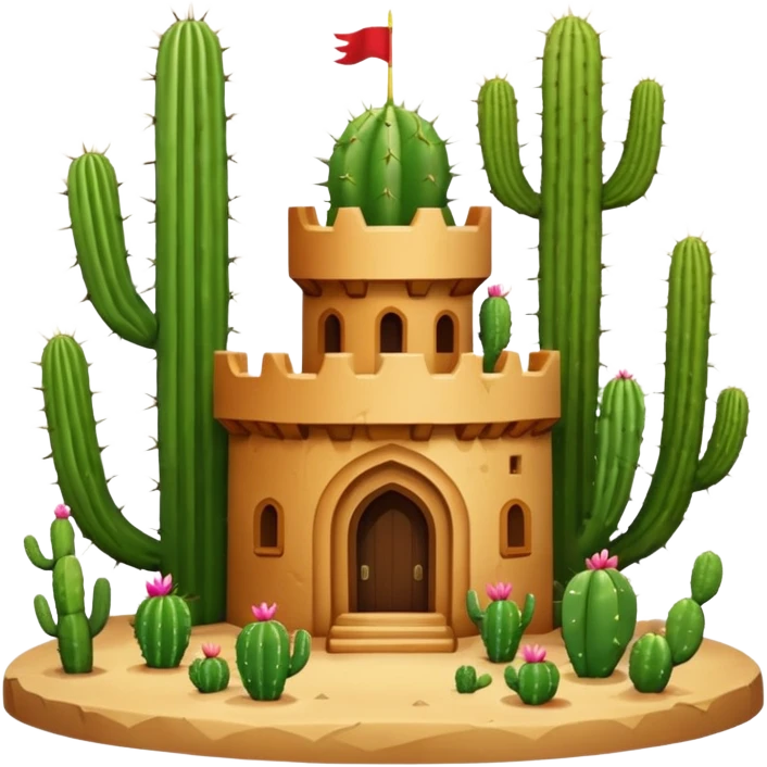 castle cactus emoji