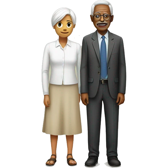 A old and young person seperated representing generational divides emoji