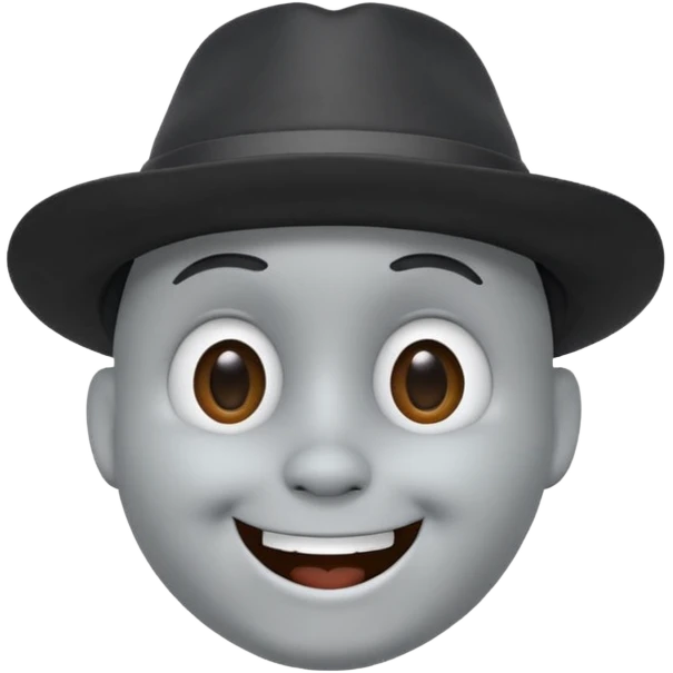 Jake E Boo 3d animated Head looking cool emoji