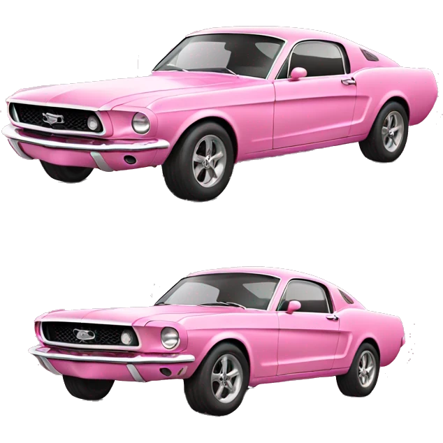A pink mustang car emoji