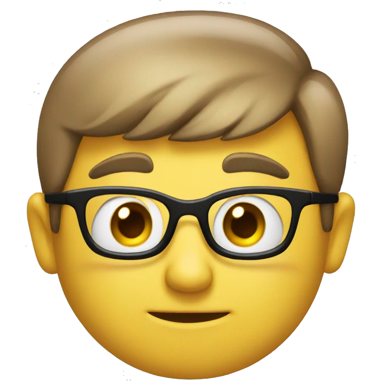 Shy nerd guy emoji