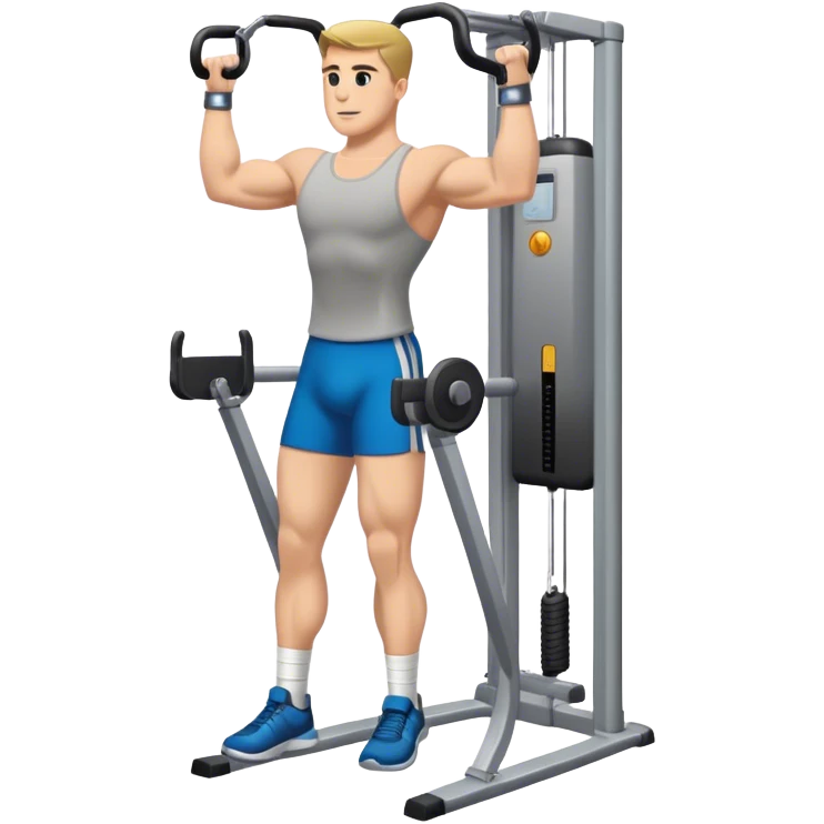 standing cable-machine-leg-raise with ankle-cuffs emoji