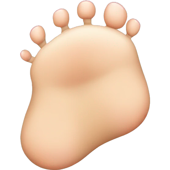 Fat foot with small toenails  emoji
