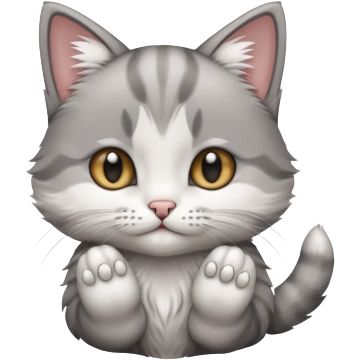 langue humaine qui touche la tête d'un petit chat emoji