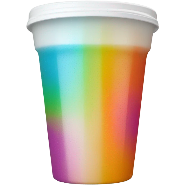 Styrofoam cup with juice emoji