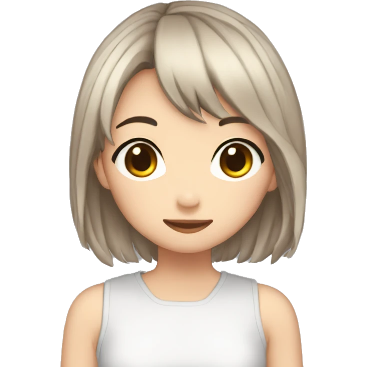 Fille kawai animee emoji