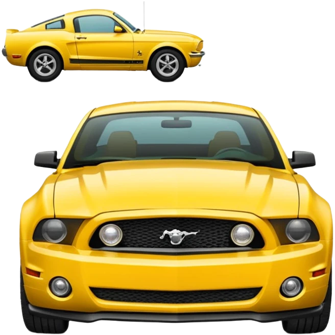 Create a mustang 309 emoji in yellow colour  emoji