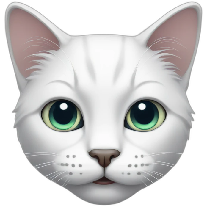 White creepy cat emoji