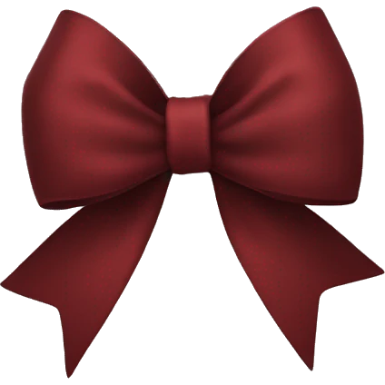 Dark red bow emoji