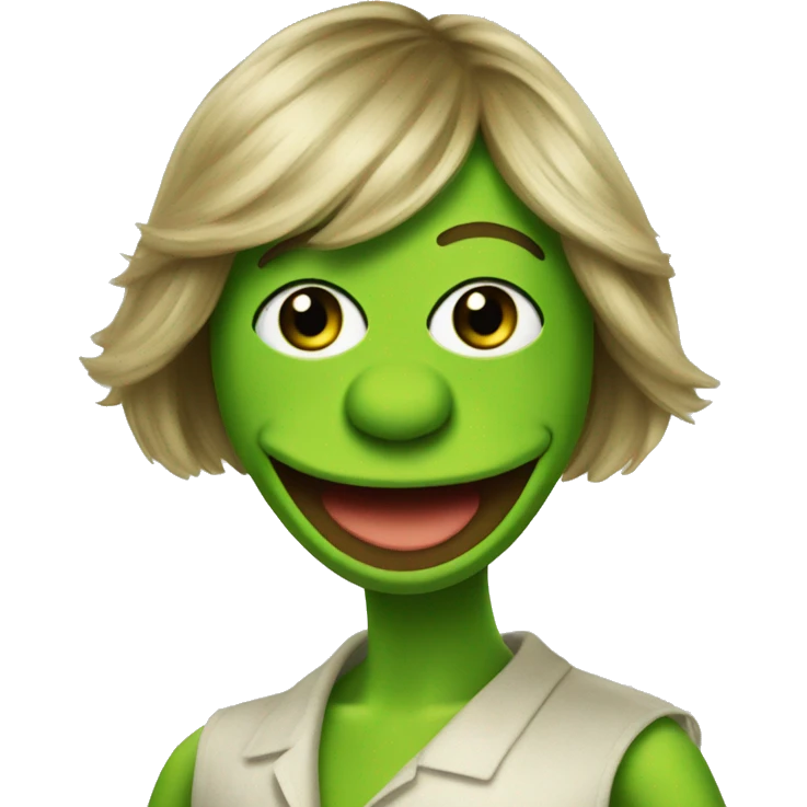 Kermit as a Taylor swift fan emoji