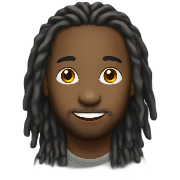 black man with locs emoji
