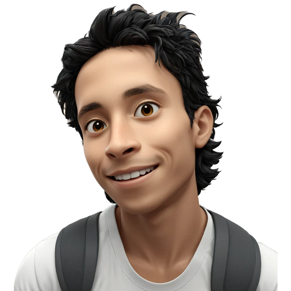 smiling boy in white shirt emoji