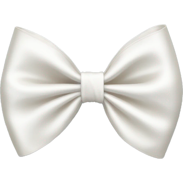 white satin bow emoji