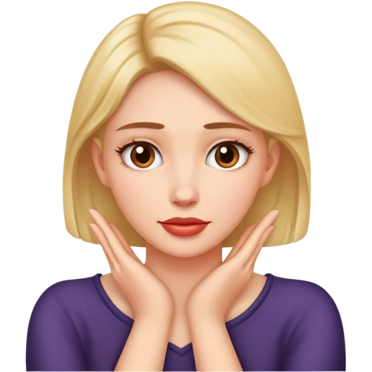 Women hands on neck emoji