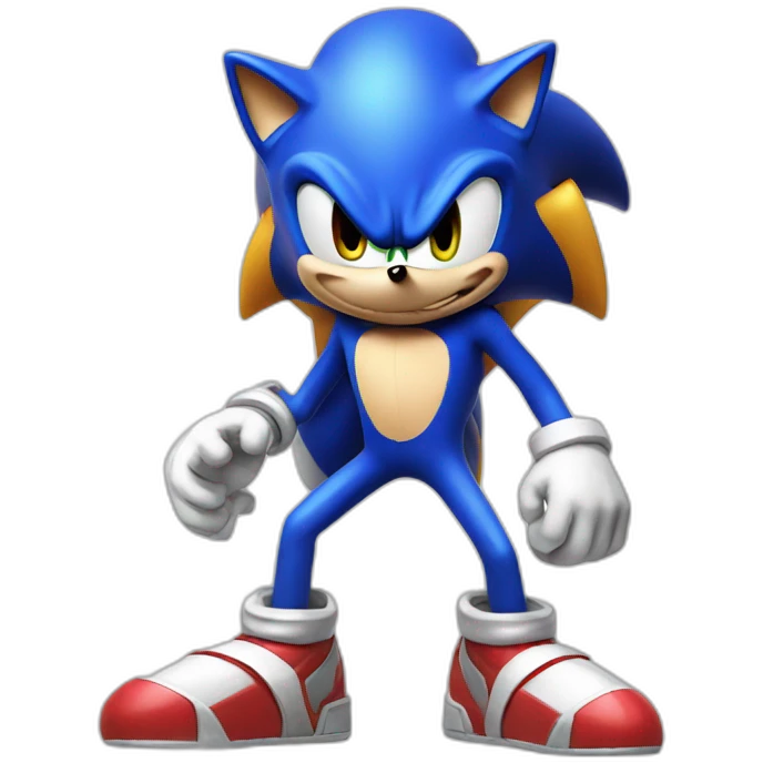 Normal sonic the hedgehog looking cool emoji