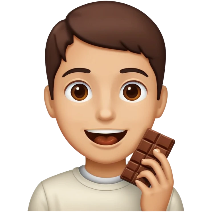 Chocolate eating  emoji