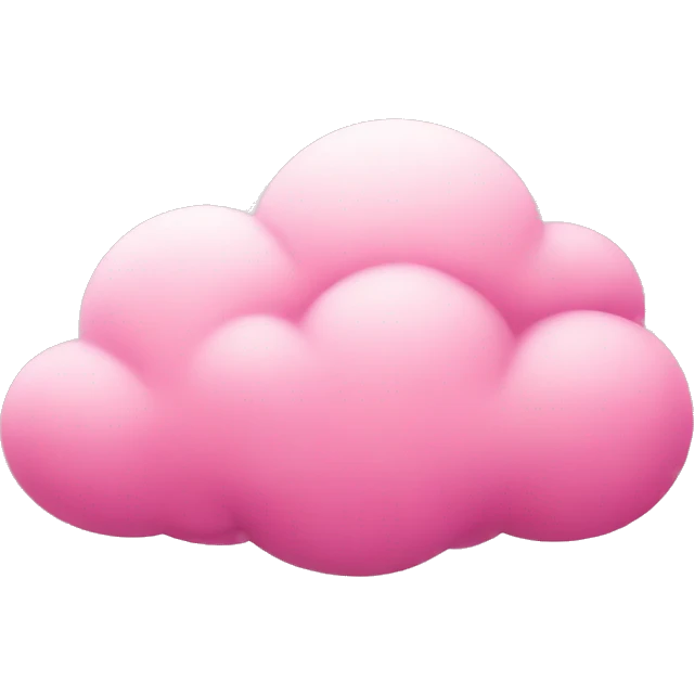 Pink cloud emoji