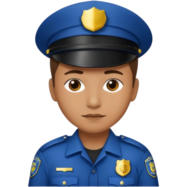 police uniform no cap emoji