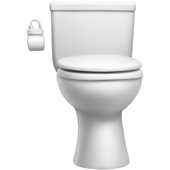 a toilet with a head sticking out of the toilet emoji