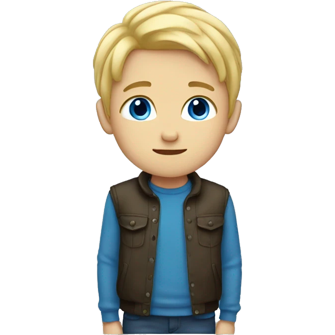boy with blonde hair blue eyes emoji