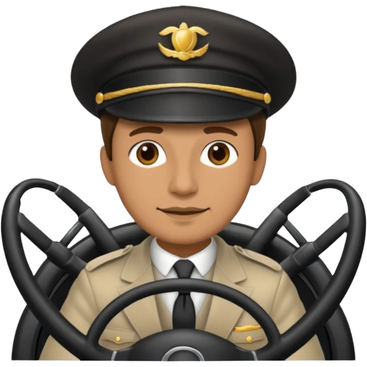 chauffeur driving bu only steering wheel is visible emoji