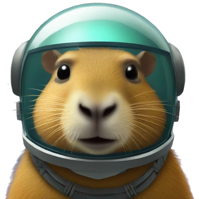 capybara head in space helmet emoji