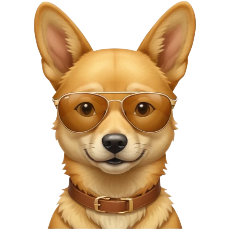 Carolina dog wearing sunglasses emoji