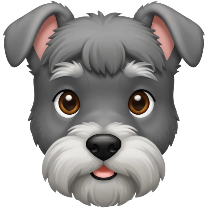 Schauzer mini gris perro emoji