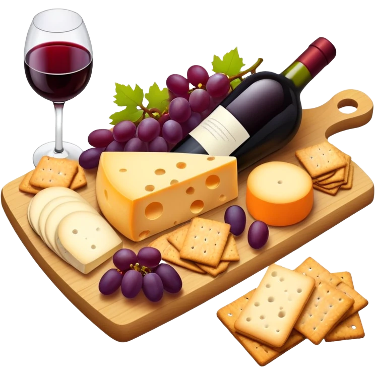 Cheese board and wine  emoji