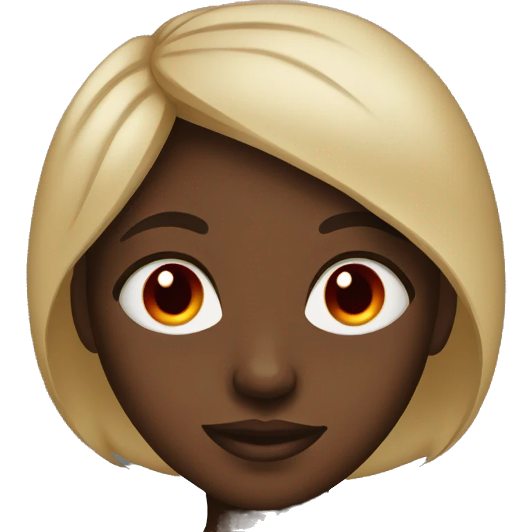 Black girl with red eyes emoji