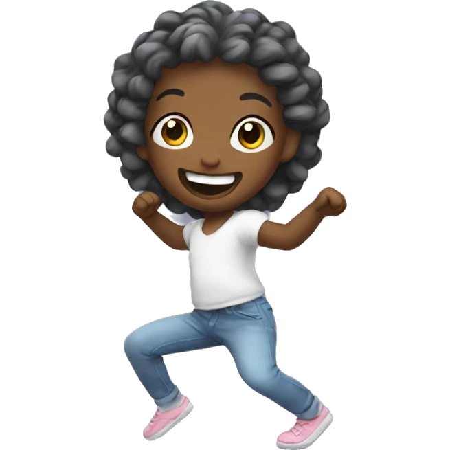 cute emoji with dancing emoji