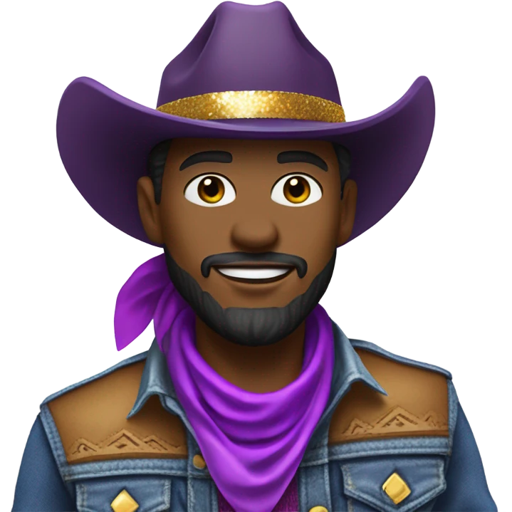 Purple disco cowboy emoji