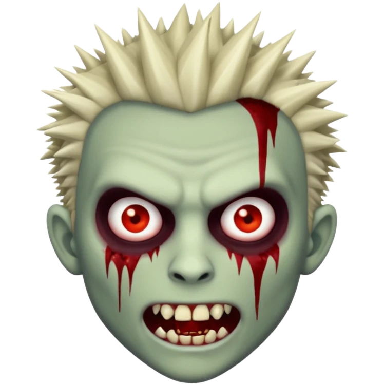 male teen with spiky hair zombie vampire emoji
