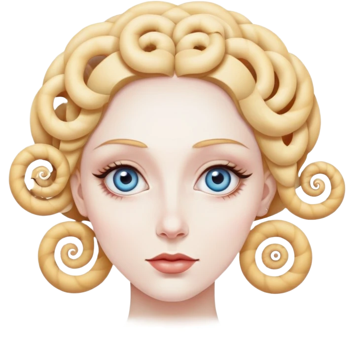 a lady hypnotized with spirals for eyes emoji