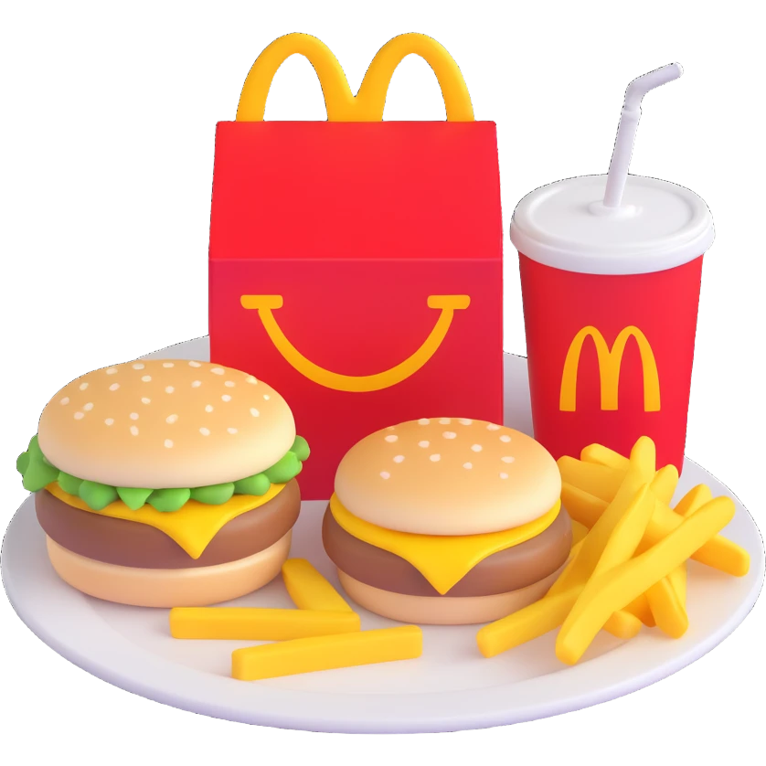 1990’s McDonald’s meal with a toy emoji