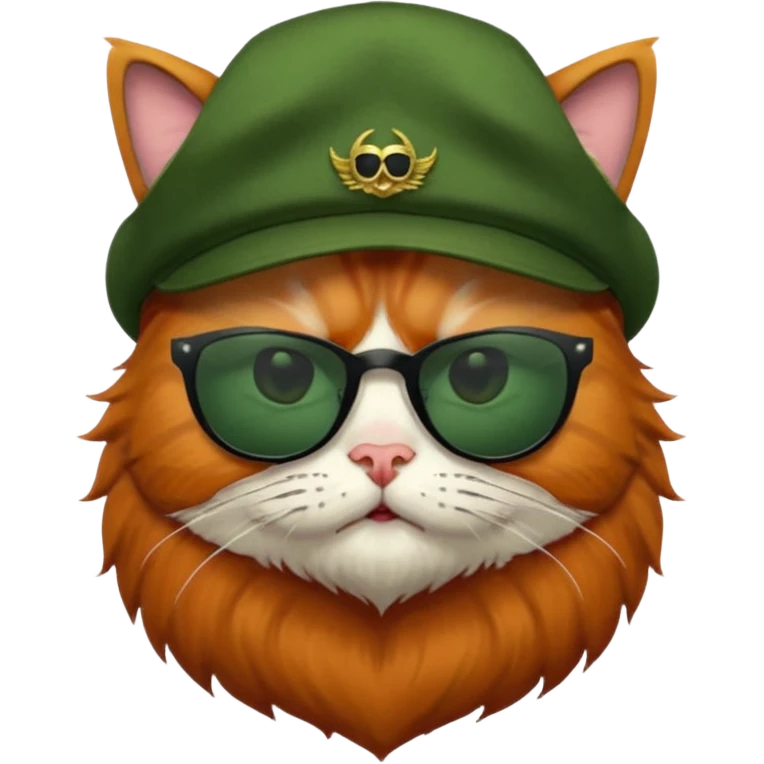 a bad kitty behind the helm of a boat. make the cat look devlishish with a pair of black ray bans wayfers on.  emoji