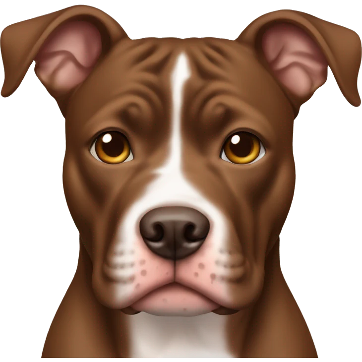 Brown Pitbull with light brown eyes emoji