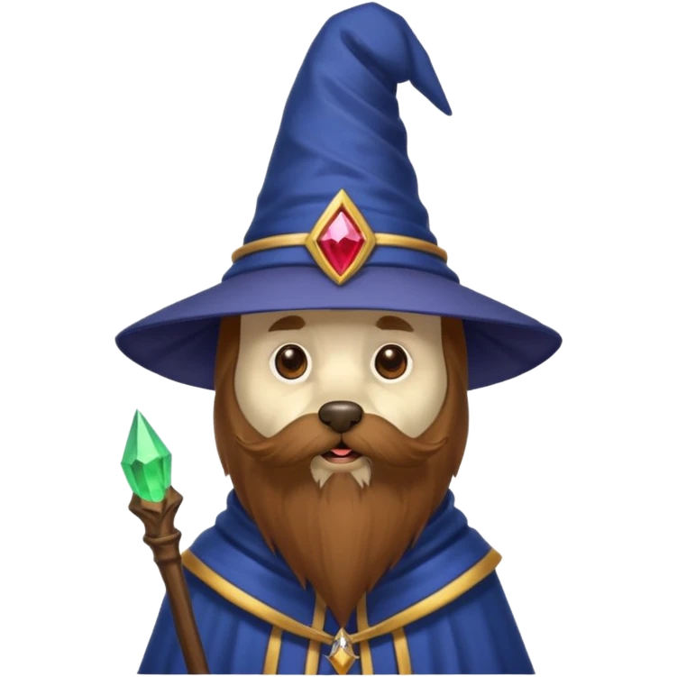 Dog wizard emoji