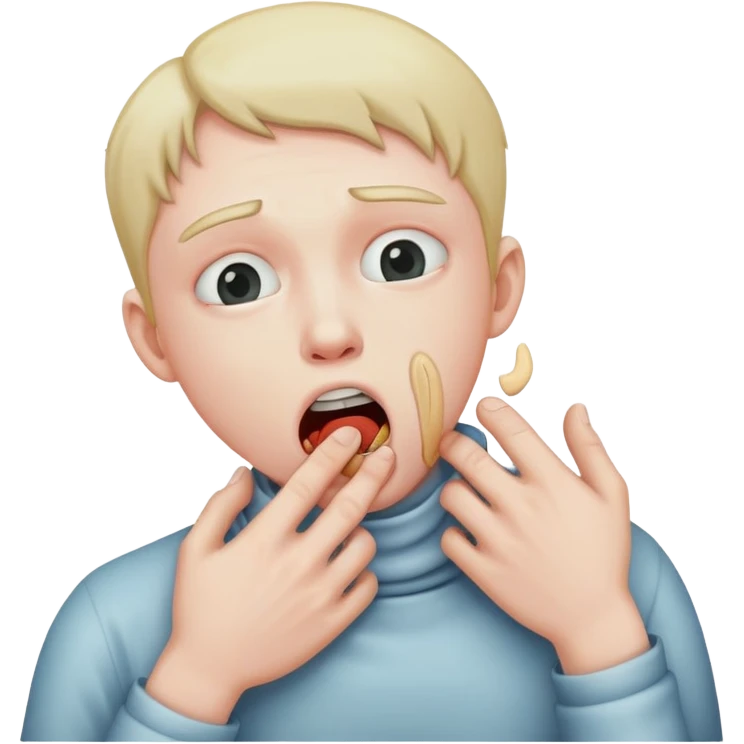 Person choking themselves  emoji