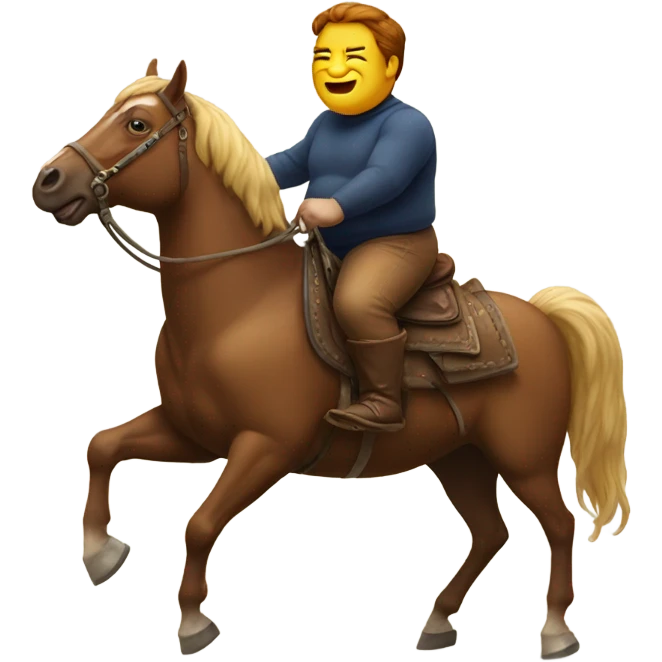 Fat cyclops riding a horse emoji