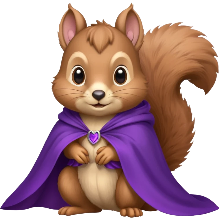 squirrel in a purple cape emoji